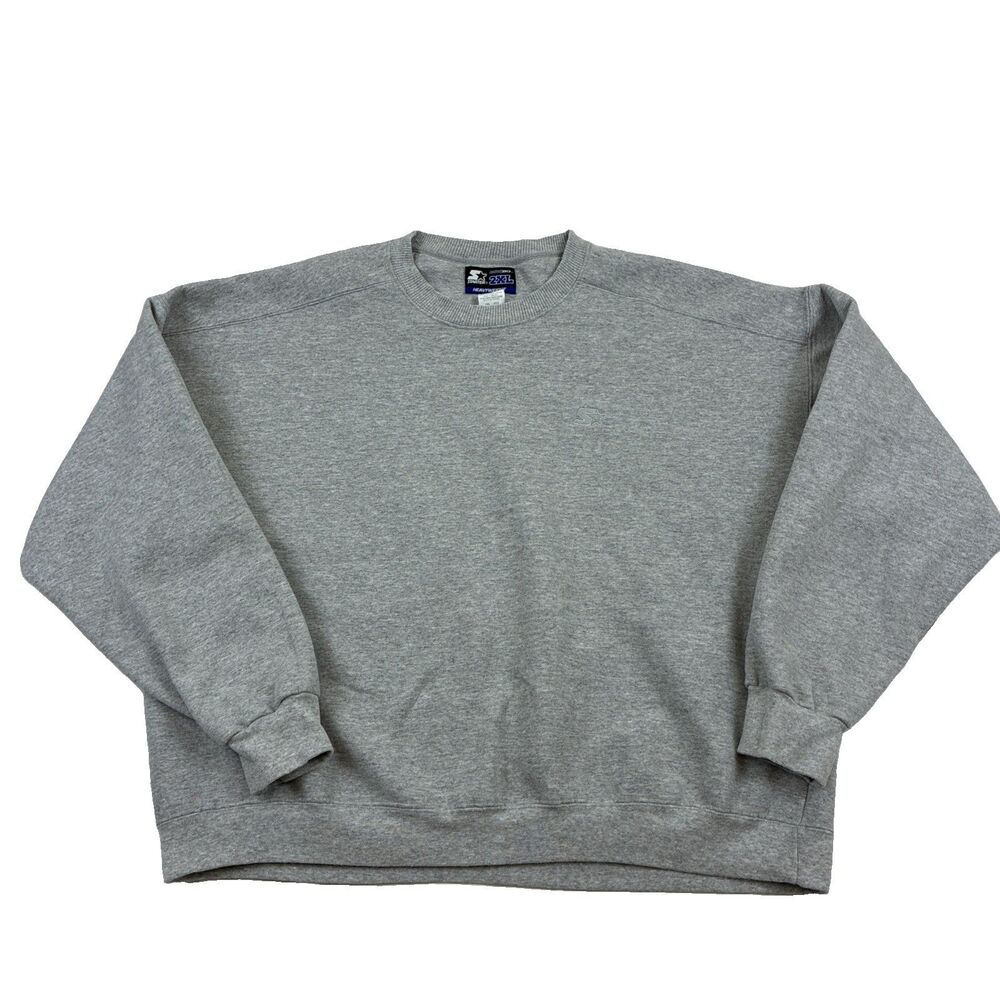 Vintage Starter Pro80 Heavyweight Crew Neck Sweatshirt Gray Men's XXL Oversized